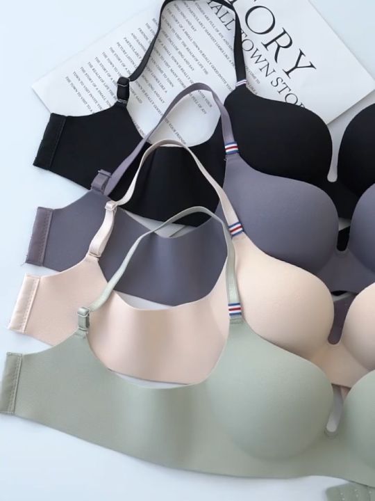 Summer light and small chest gathered comfort simple underwear push up bra