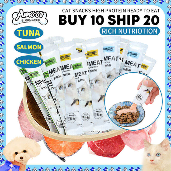 Cat Food BUY 10 Ship 20 Cat Snack Treats 15g Cat Strip Fresh Wet Food