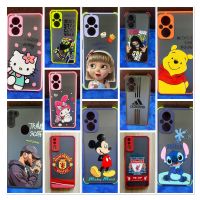 ?New?เคส Oppo​ Reno8z​ Reno7z Reno6z 5G A57(4G) A77(5G) A57(5G) A76 A96  A16K A71 A83 A59 A53 A92 A72 A52 A5s A12 F9  #เคสกันกระแทกการ์ตูน ? ขอบสีหลังขุ่น สกรีนลายการ์ตูนน่ารัก❗️❗️