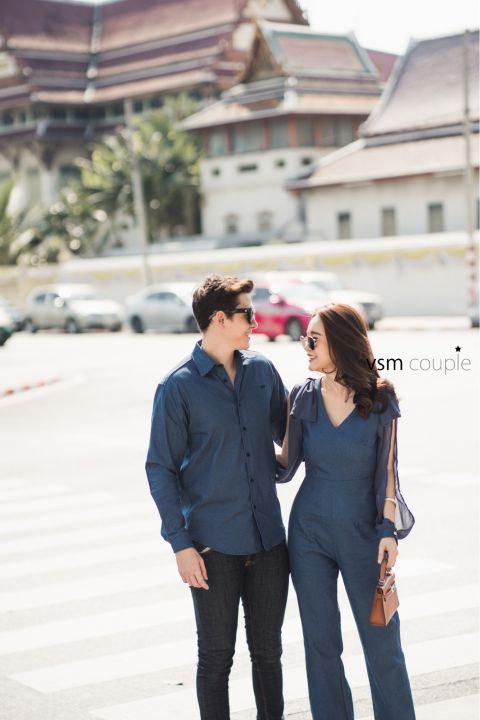 vsm-couple-3381-ชุดคู่ยีนส์-ชุดยีนส์-ชุดคู่รัก-ชุดถ่ายพรีเวดดิ้ง-ชุดไปงาน-ชุดออกงาน-ชุดคู่ออกงาน