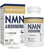 NMN + Trans-Resveratrol 99% Purity+ Black Pepper 1100 mg.