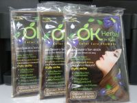 ( 3 ซอง)  OK Herbal โอเค เฮอเบิล สีน้ำตาลประกายทอง แชมพูปิดผมขาว แชมพูเปลี่ยนสีผม แชมพูย้อมผม 30 ml