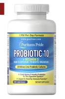 Puritans Pride Probiotic 10 with Vitamin D / 120 Capsules [20 billion]พร้อมส่ง