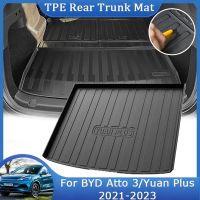 SEAMETAL สำหรับ BYD Atto 3 2021 2022 2023 TPE เสื่อท้ายรถ ทั้งหมดสภาพอากาศด้านหลังป้องกัน คาร์โก้ไลเนอร์ ป้องกันฝุ่นกันน้ำ