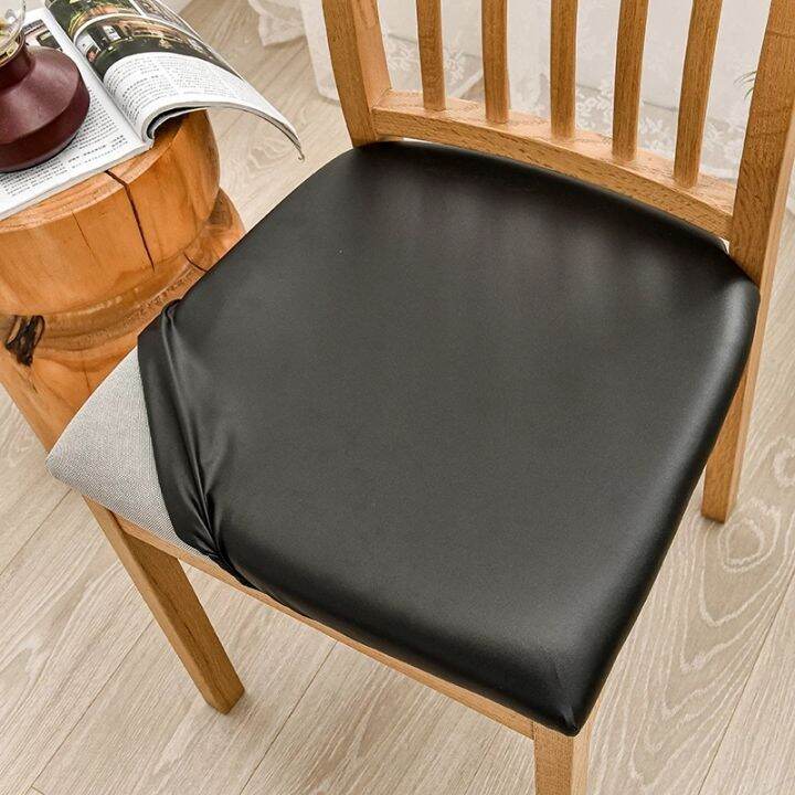 Faux leather dining chair seat online covers