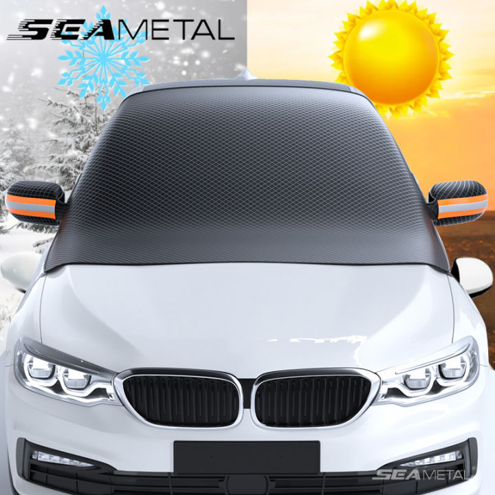 SEAMETAL Oxford Cloth Magnetic Car Cover Windshield Waterproof Snow-Proof  Scratch Resistant Auto Hood