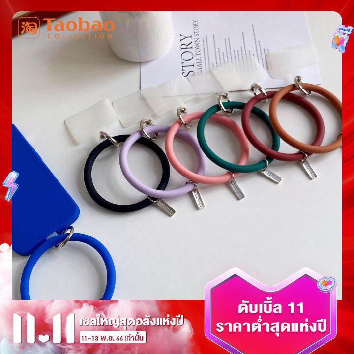 ห่วงคล้องมือซิลิโคนเหลวแบบนิ่มใช้ได้ทั่วไปกับเคสโทรศัพท์ทุกรุ่นห่วงกลมใหญ่สายรัดข้อมือกันกระแทกห่วงคล้องมือแบบถือกันตกห่วงแขวนอุปกรณ์เสริมปะเก็นการ์ดสายคล้องกันหายสายคล้องข้อมือแบบหนีบสำหรับผู้หญิง