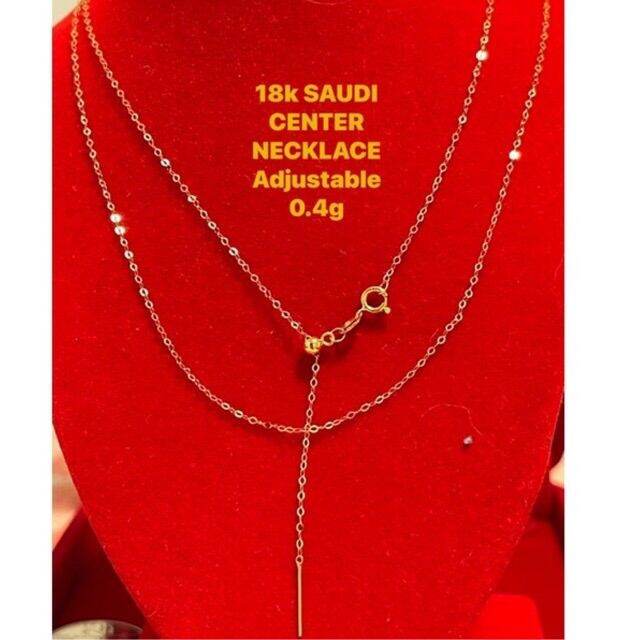 COD PAWNABLE 18K Saudi Gold Fully Adjustable Fine Tauco Chain Necklace