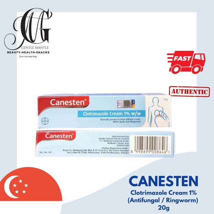 Canesten Antifungal Cream 1 20g / Psoriasis / Athlete Foot / Jock Itch