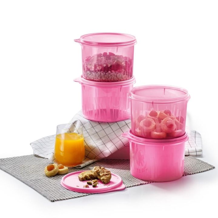 tupperware-snack-n-stack-1-1l-ขายแยกใบ-กระปุกทัพเพอร์แวร์-แบบกลม-สามารถใส่ทั้งอาหารแห้งและเหลว-ฝาปิดแน่นสนิท-ไม่รั่วซึม-ลมไม่เข้า