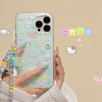 Play Sheng เคสโทรศัพท์มือถือลายภาพวาดสีน้ำมันลายการ์ตูนสัตว์เล็กน่ารักกราฟฟิตี iPhone 14promax iPhone 13แบบใหม่11 14Pro หญิง12โซ่14PM เคสซิลิโคนสองชั้นกันตกสร้างสรรค์