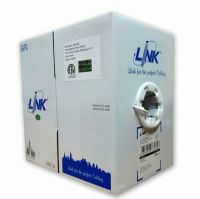 สายแลน cat6 Link US-9106LSZH CAT6 Indoor UTP Cable, Bandwidth 250MHz w/Cross Filler, 23 AWG, LSZH White Color 305 M./Pull Box