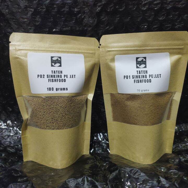 100 Grams PO1/PO2 TATEH FISH FOOD SINKING PELLET NUTRIFOOD FOR YOUR