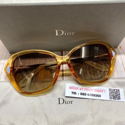 แว่น DIOR Chromatic F แว่นตากันแดด ของแท้100% รับประกัน1ปี รุ่น 6MDOH - สีใส น้ำตาลอ่อน อมส้ม / ฟ้า Christian Dior Made in Italy