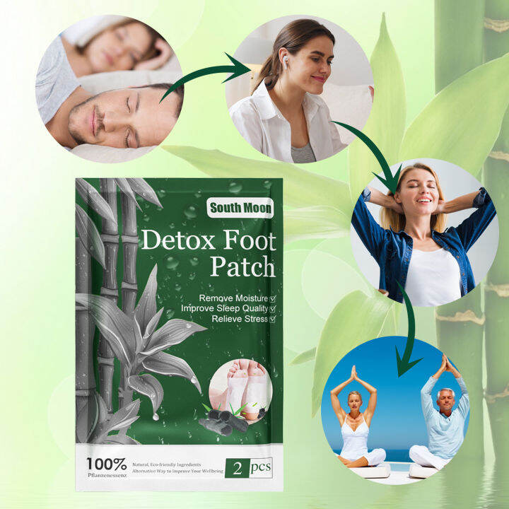 South Moon Detoxifying Foot Pads All-Natural Bamboo Foot Detoxifying ...