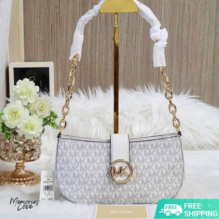 กระเป๋าคล้องแขน Michael Kors 35F2GNMC1B Carmen ExtraSmall Logo