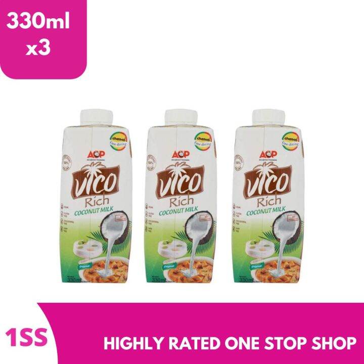 Acp Vico Rich Coconut Milk Original 330ml X 3 Lazada Ph