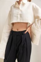 Linen Crop Shirt