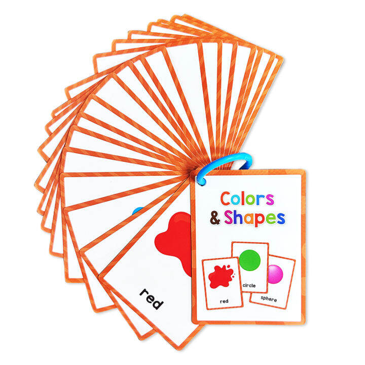 Shape Color Flash Cards For Kids Preschool Kindergarten Words English 