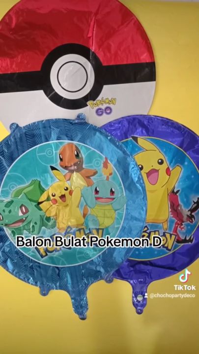 Balon Bulat Pokemon Balon Foil Pokemon Pikachu Lazada Indonesia