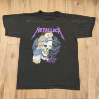 METALLICA DAMAGED JUSTICE SUMMER เสื้อวง เสื้อทัวร์ สีเฟด