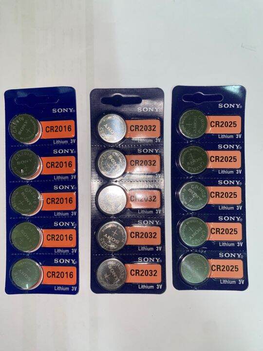SONY ถ่านกระดุม CR2032 CR2025 CR2016 ของแท้💯 ถ่านล็อตใหม่ทุกก้อน Lazada.co.th