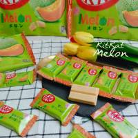 KitKat Melon เวเฟอร์คิทแคท เวเฟอร์กรอบเคลือบครีมช็อคโกแลตสุดเข้มข้น รสเมล่อน หอม หวาน มันส์ ขนาดห่อ11ชิ้น ขนมญี่ปุ่น ขนมนำเข้า