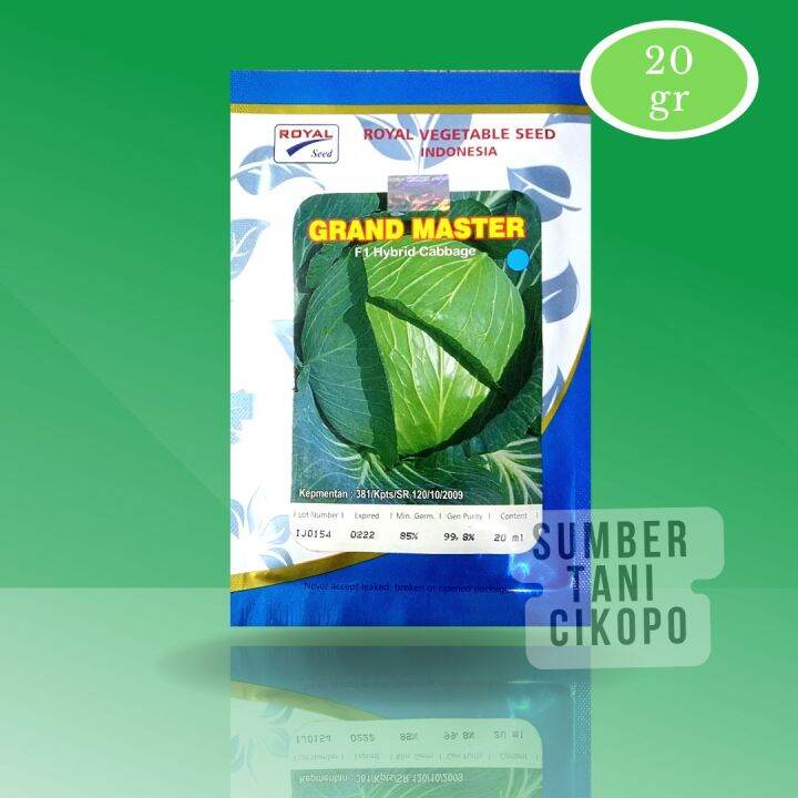 Benih Kol Kubis Grand Master / Royal Seed 20gram | Lazada Indonesia