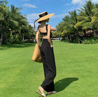 Enjoy Holiday Fashion จั๊มสูทขายาวผู้หญิงจั๊มสูทแฟชั่นผญลุคไปทะเล