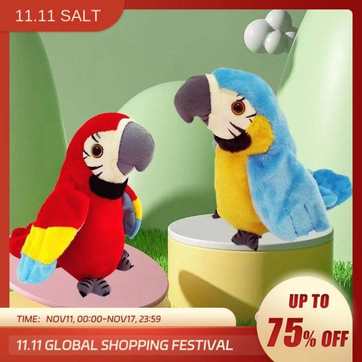 Colorful Chatty Parrot Interactive Recordable and Musical Toy That