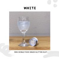 White Shimmer Glitter for Drinks กลิตเตอร์ สำหรับเครื่องดื่ม Can be used in all beverages!