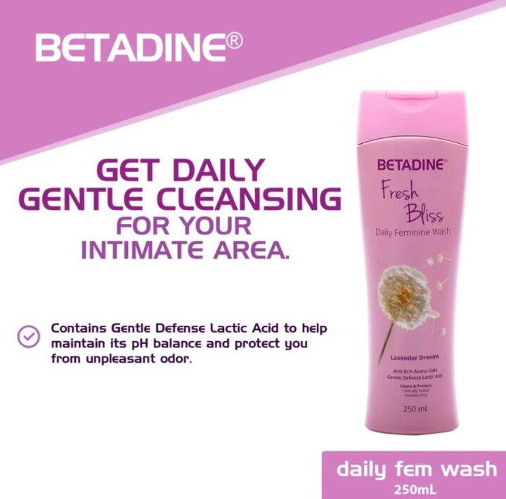 BETADINE Fresh Bliss Daily Feminine Wash 250ml Lazada PH