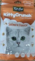 ขนมแมวเม็ด ยี่ห้อ KittyCrunch Salmon Flavor สูตรแมวโต รสแซลมอน ขนาด60กรัม (1ซอง)