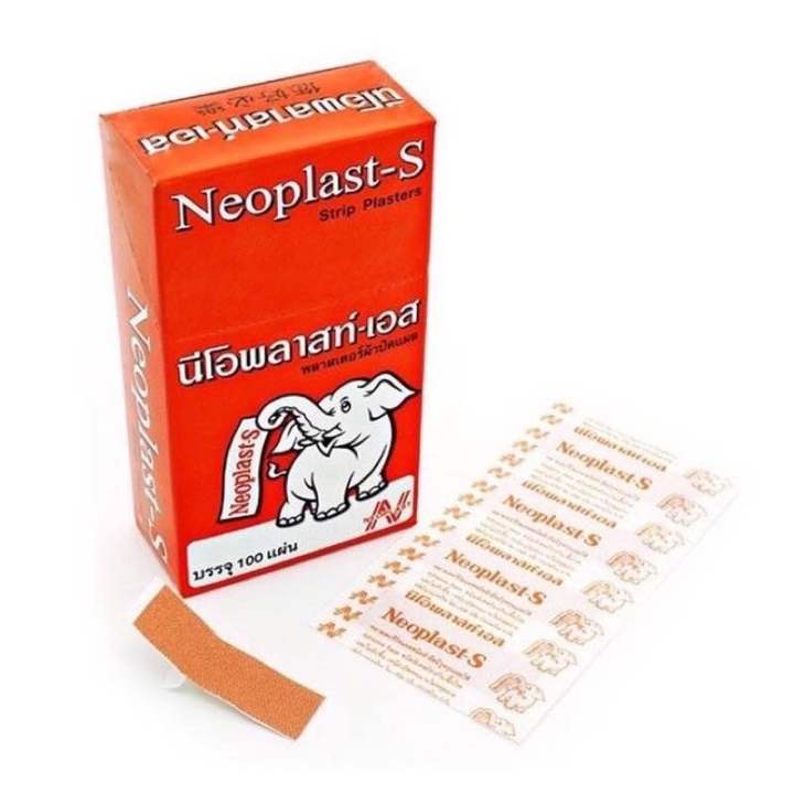 neoplast-s-นีโอพลาสท์เอส-พลาสเตอร์สีน้ำตาล-พลาสเตอร์ยา-พลาสเตอร์ผ้า-100-ชิ้น-กล่อง-มี1กล่อง-และ-ยกแพ็ค-3กล่อง