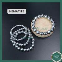 HEMATITE สร้อยข้อมือเฮมาไทต์ชุปเงิน