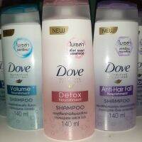 ยาสระผมโดฟNewสูตรสำหรับผมแห้งเสีย,ผมขาดร่วงและสูตรดีท็อกซ์140ml.Dove Shampoo