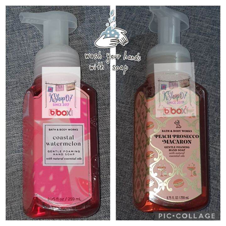 Bath And Body Works Gentle Foaming Hand Soap Coastal Watermelon Peach