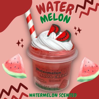 สไลม์ น้ำแตงโม หอมแตงโม watermelon soda cream