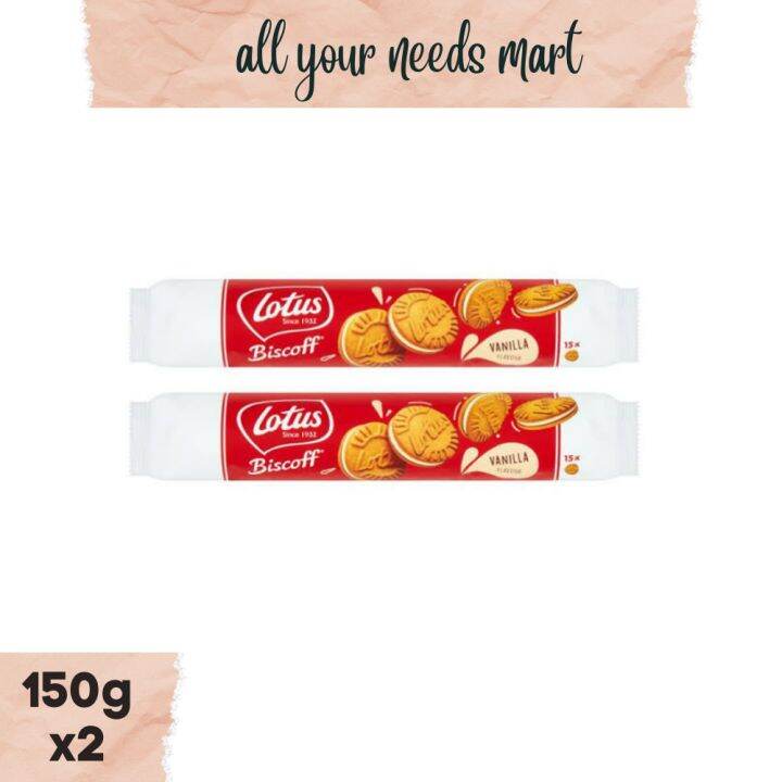 Lotus Biscoff Sandwich Cookie Vanilla 150g X2 Lazada PH