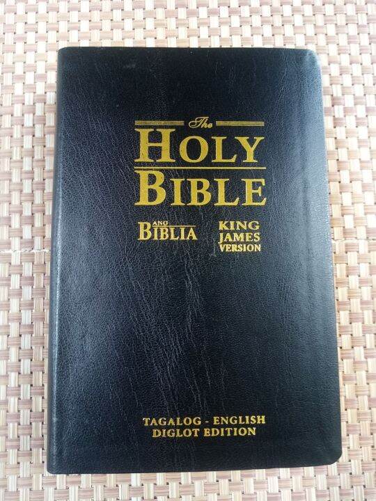 GOLD EDGE ENGLISH-TAGALOG BIBLE KJV DIGLOT SOFT LEATHERETTE COVER ...