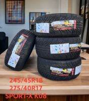 ยาง 245/45R18  หรือ 275/40R18 ขายเป็นคู่ยี่ห้อสปอดเอ็กยางใหม่ แถมฟรีจุ๊บลม