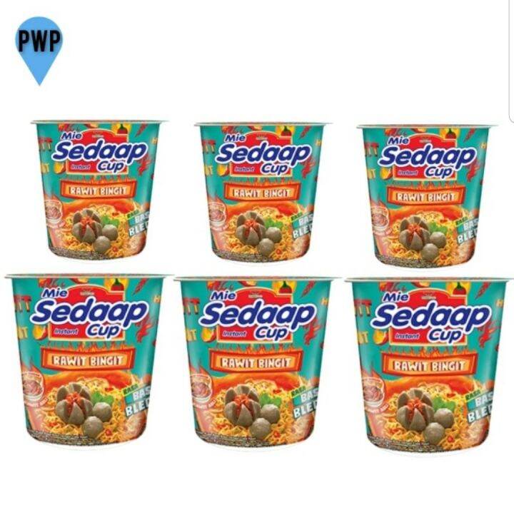 Mie Sedaap Cup Instant Rasa Baso Bleduk Rawit Bingit 77 Gr Paket 6 Pcs