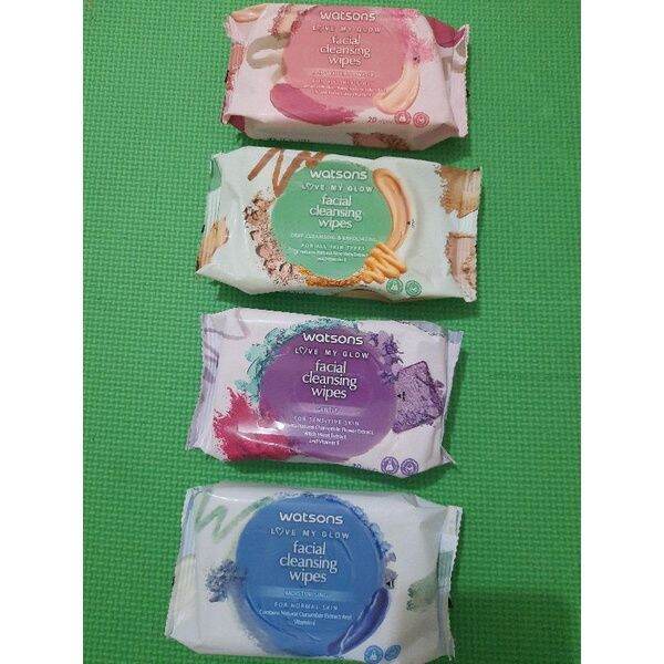 watsons facial cleansing Wipes 20's Lazada Indonesia