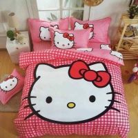 ?Kitty ชุดผ้าปูที่นอน พร้อมผ้านวม(ครบชุด)สินค้าพร้อมส่ง