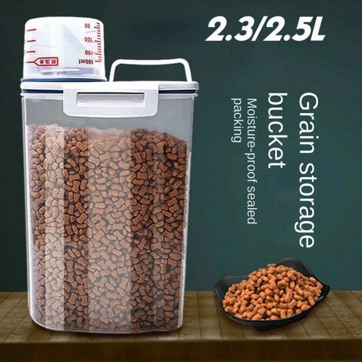 Dog Food Storage Container Cat Sealed Moisture-proof Plastic Tank