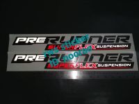 สติ๊กเกอร์งานสกรีนดั้งเดิม PRERUNNER SUPERFLEX SUSPENSION สำหรับติดข้างท้ายรถกระบะ TOYOTA REVO ปี2021 ขึ้นไป งานสะท้อนแสง 3m สีเข้ม sticker แต่งรถ ติดรถ โตโยต้า