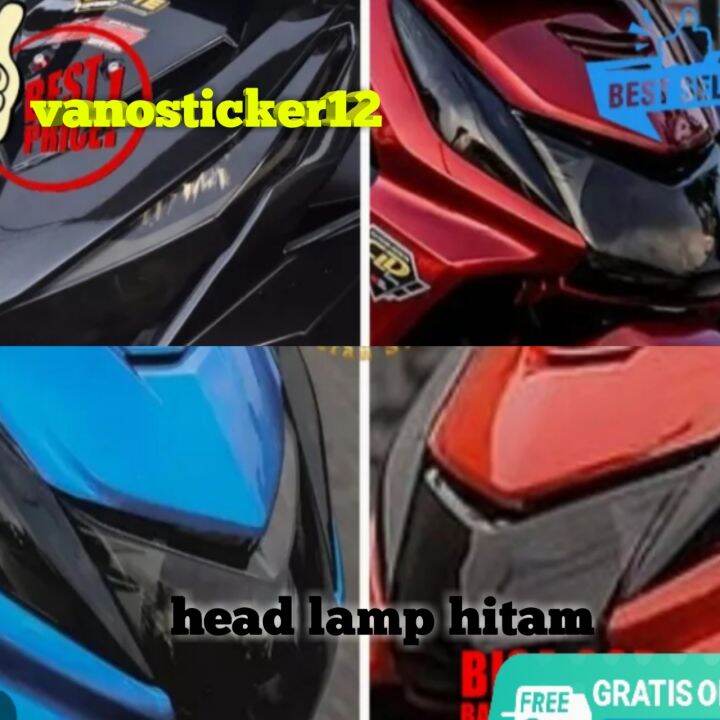 stiker skotlet headlamp hitam transparan gelap 80 sticker lampu motor