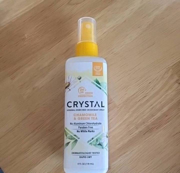 crystal-deodorant-mineral-deodorantspray-chamomile-amp-green-tea-118-ml-สินค้านำเข้าจากอเมริกา-ราคา-320-บาท