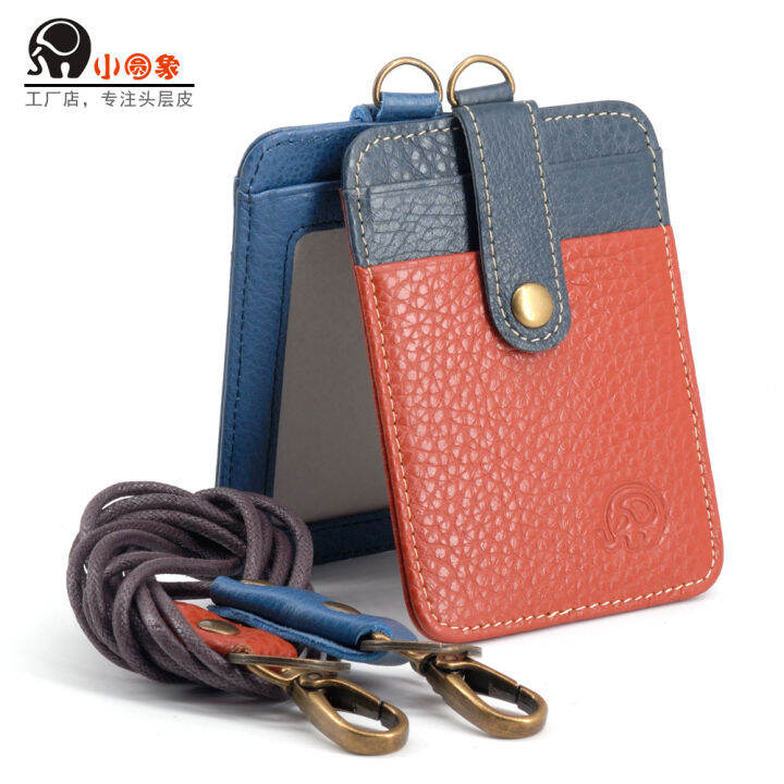 First Layer Cowhide Women's Card Holder Document Package Work Permit ...