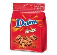 Daim snax ช็อคโกแลต crunchy เคลือบคาราเมล ขนาดถุง145กรัม ขนมนำเข้า